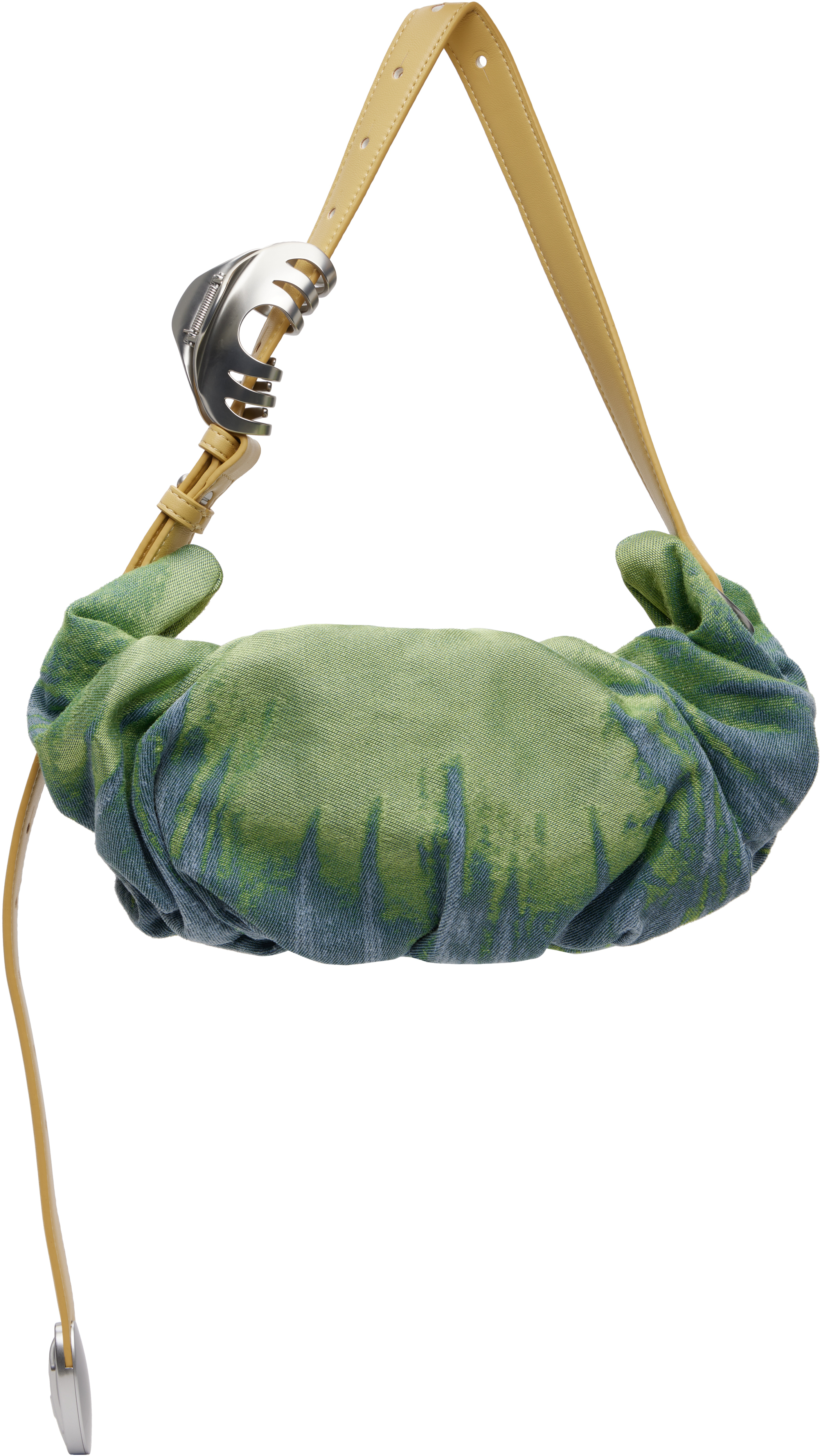 Diesel Green & Blue Grab-d-small Scrunched Bag