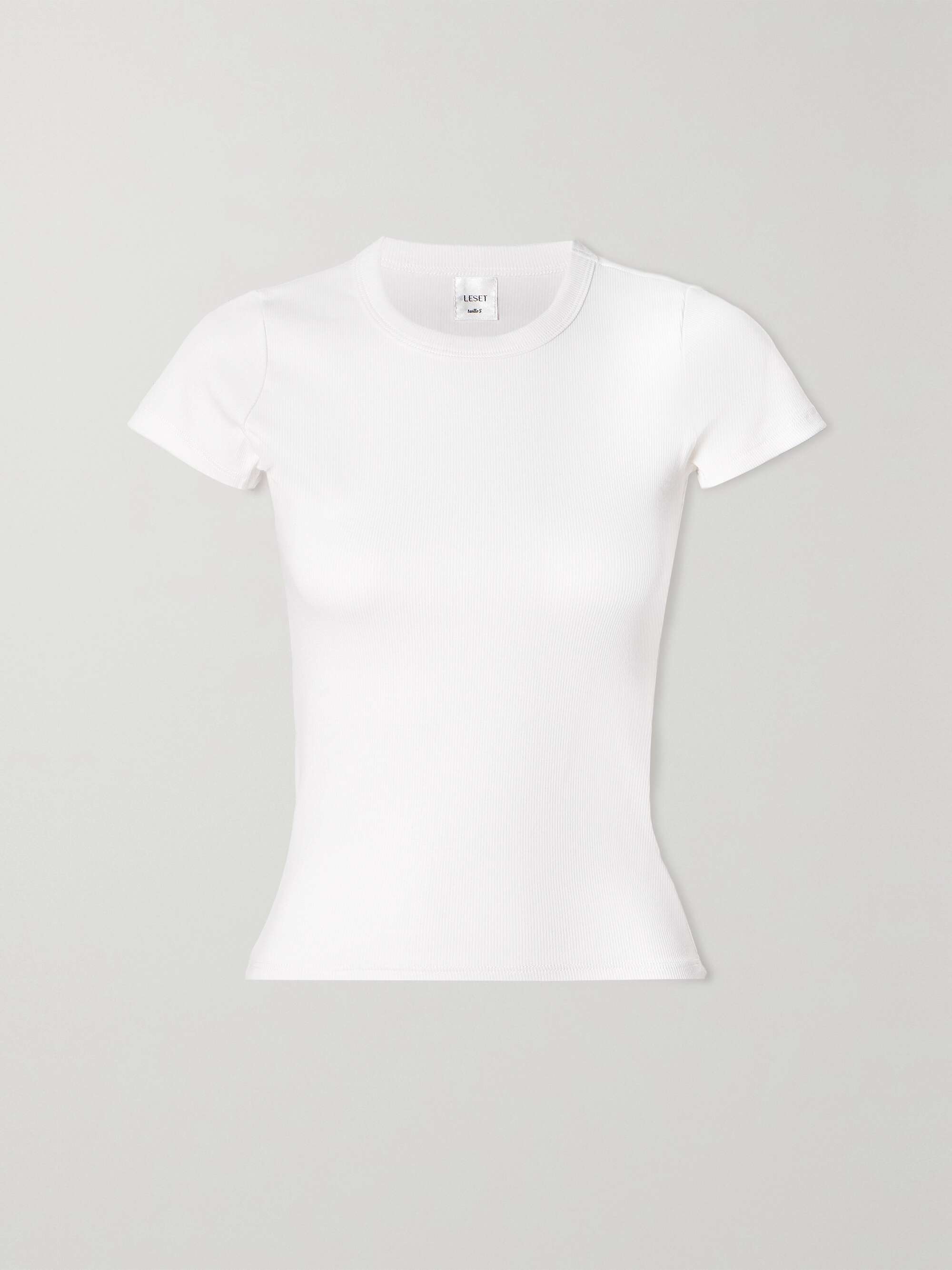 LESET Kelly ribbed stretch-cotton jersey T-Shirt