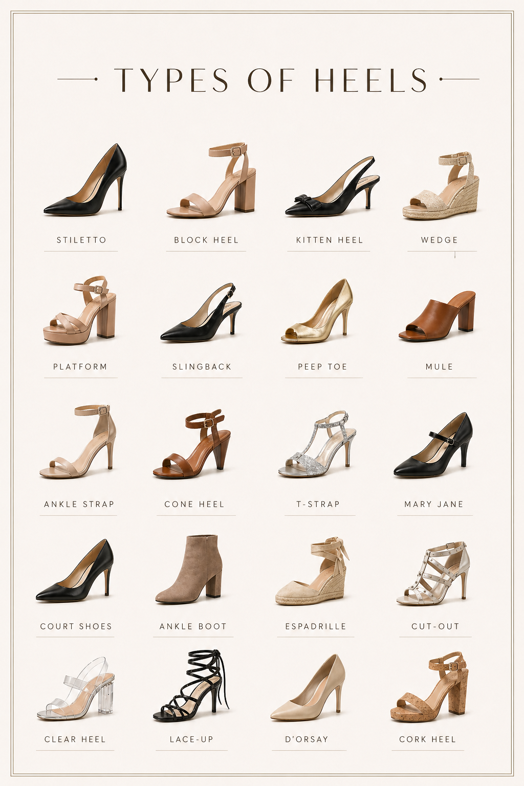 Different Types Of heel You need know! Different Types Of heel You need know!