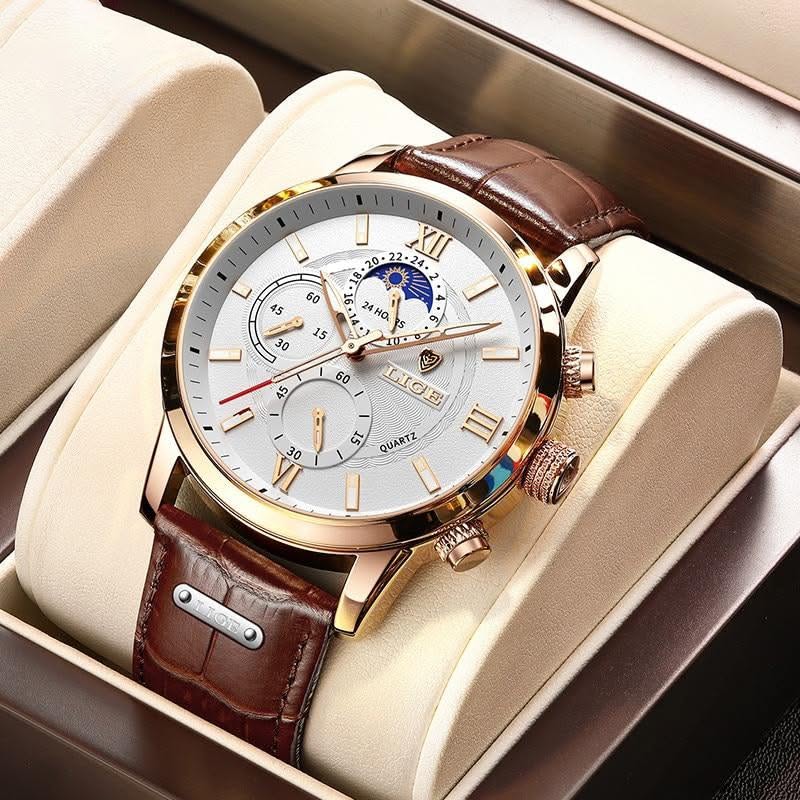 Classic Sports Watch - Gold White Sports Watch - Gold White