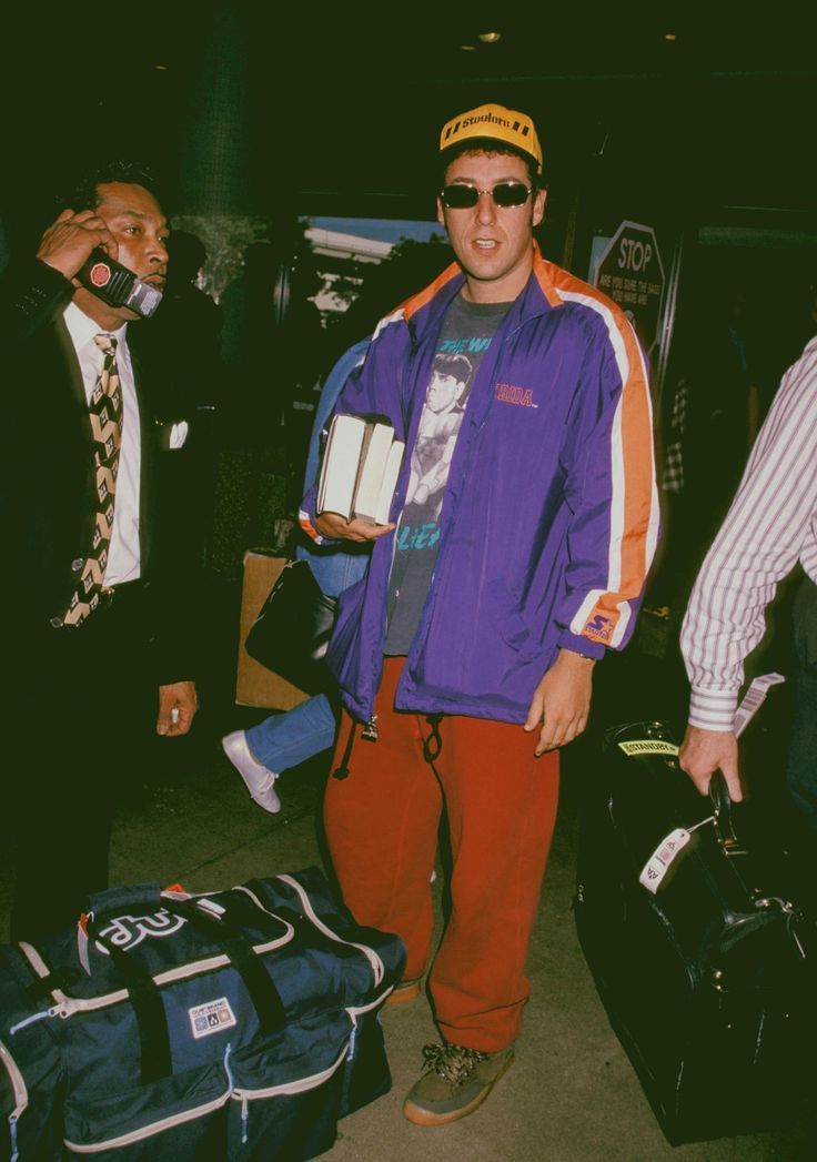 Adam Sandler Purple and Orange Windbreaker Jacket — Full Zip Closure