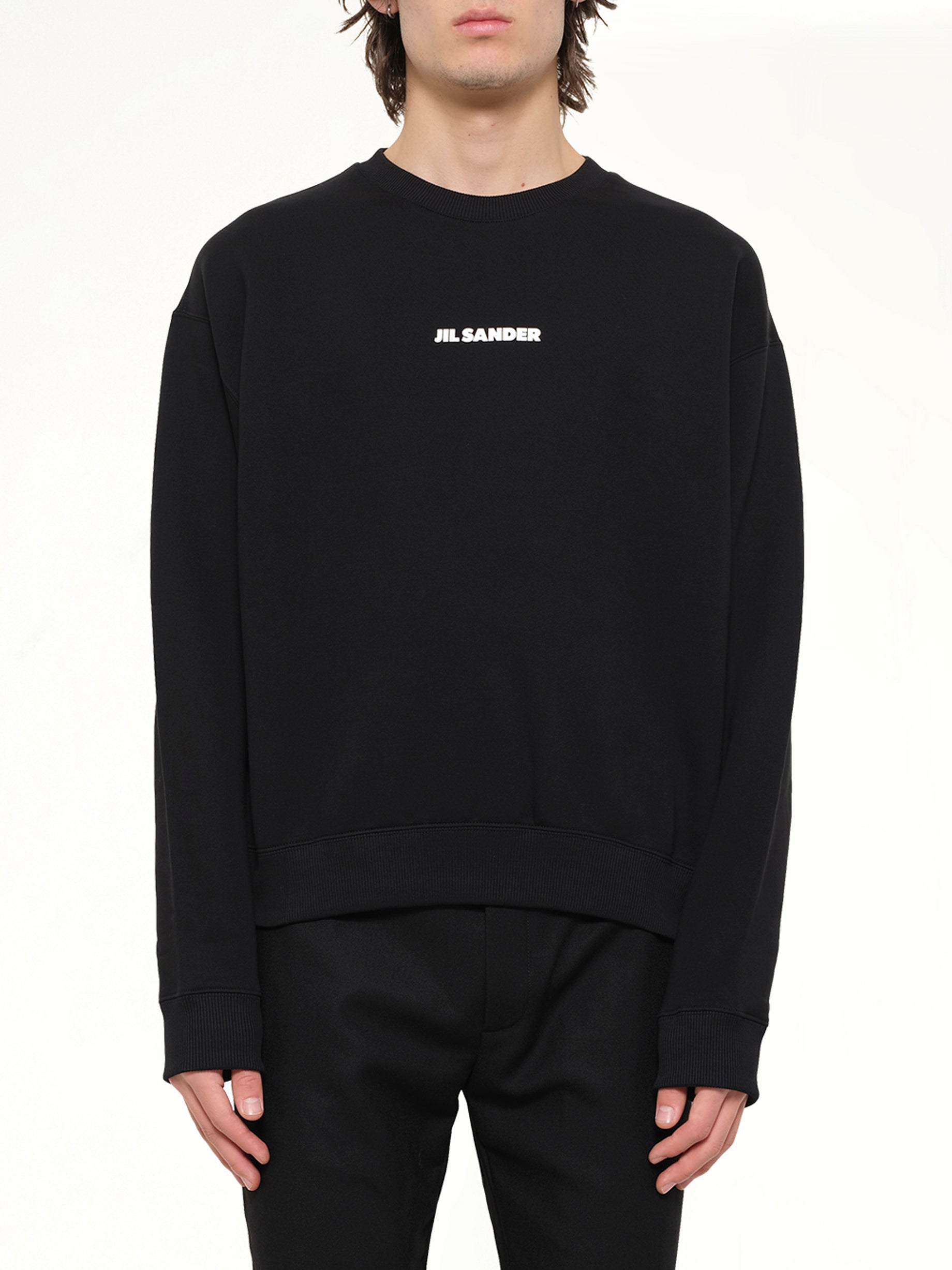 JIL SANDER Logo Sweatshirt 148 in Black