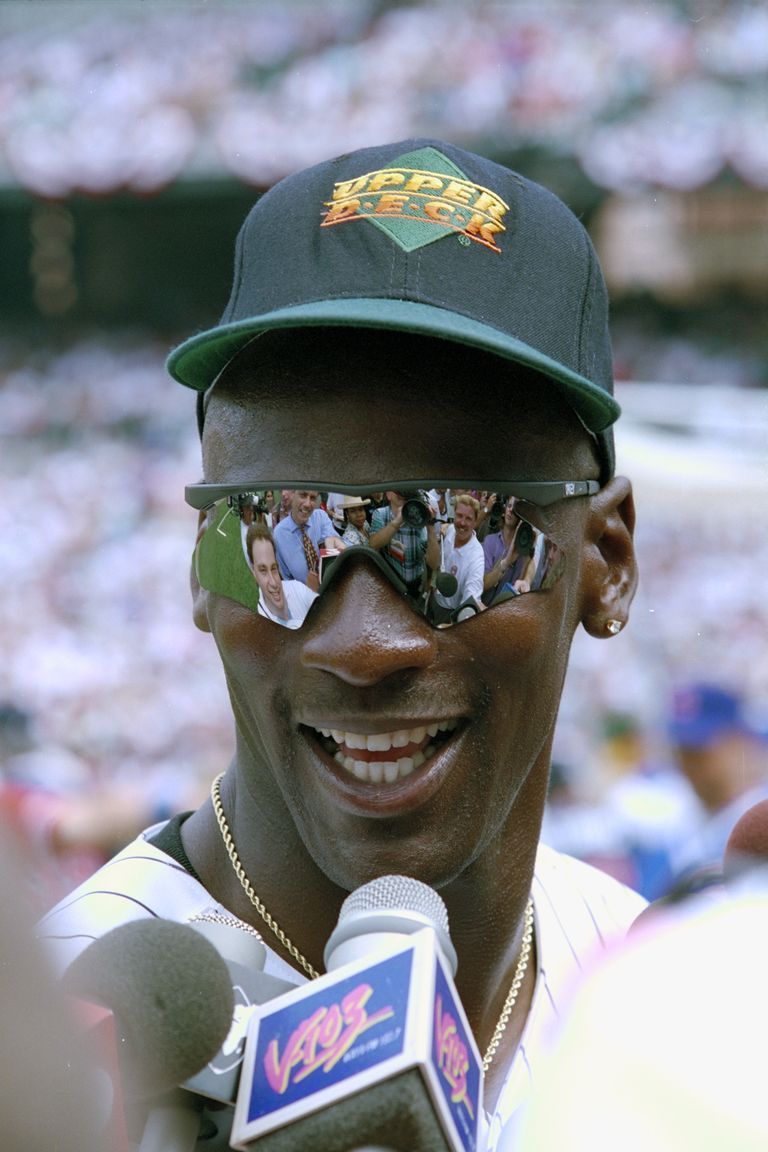 Michael Jordan Black and Green Baseball Cap — Embroidered Upper Deck