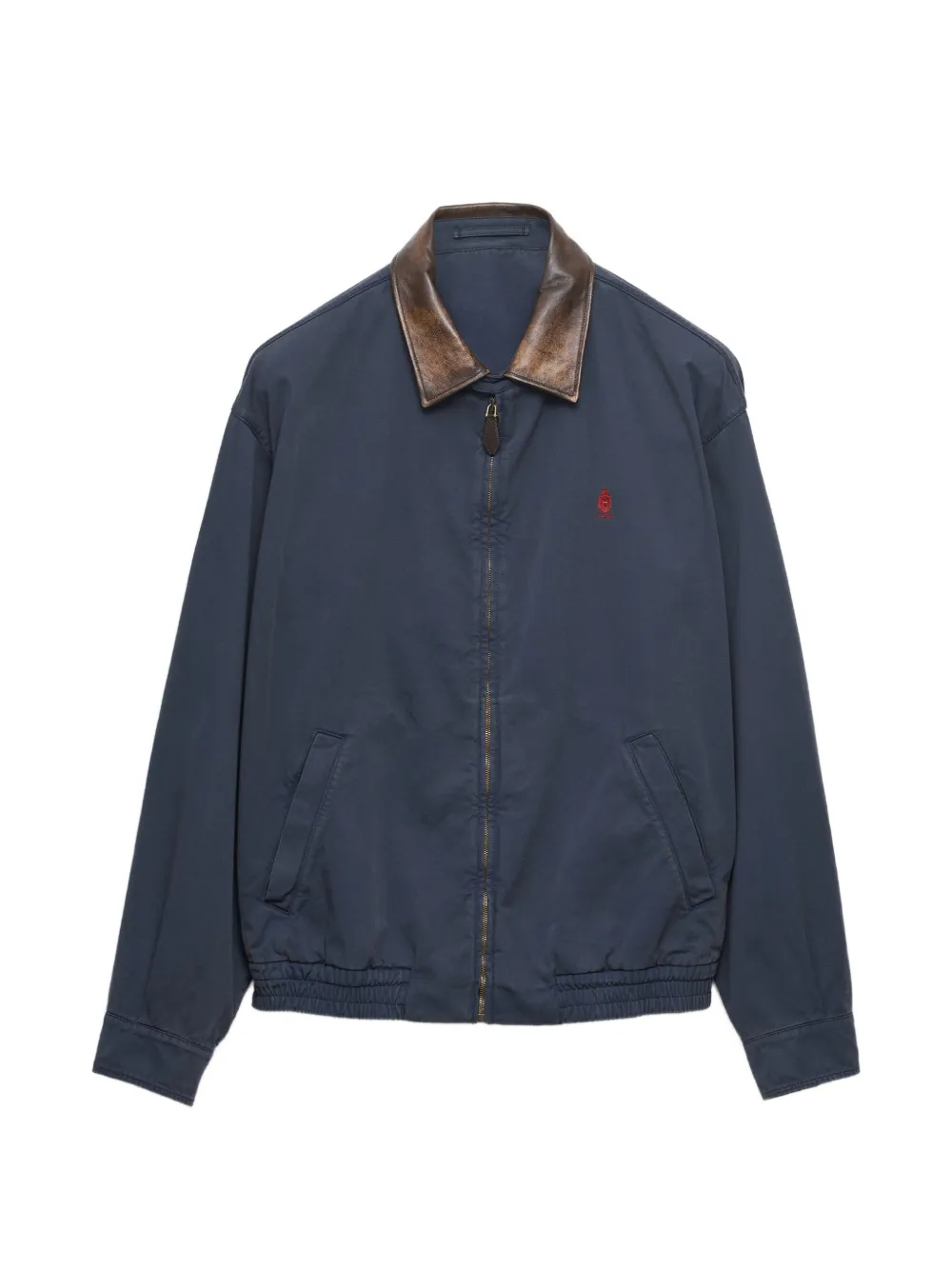 Prada cotton jacket with leather details