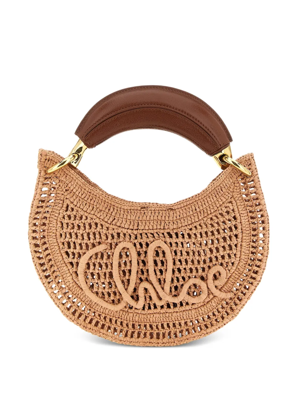Chloé mini Summer Banana raffia tote bag