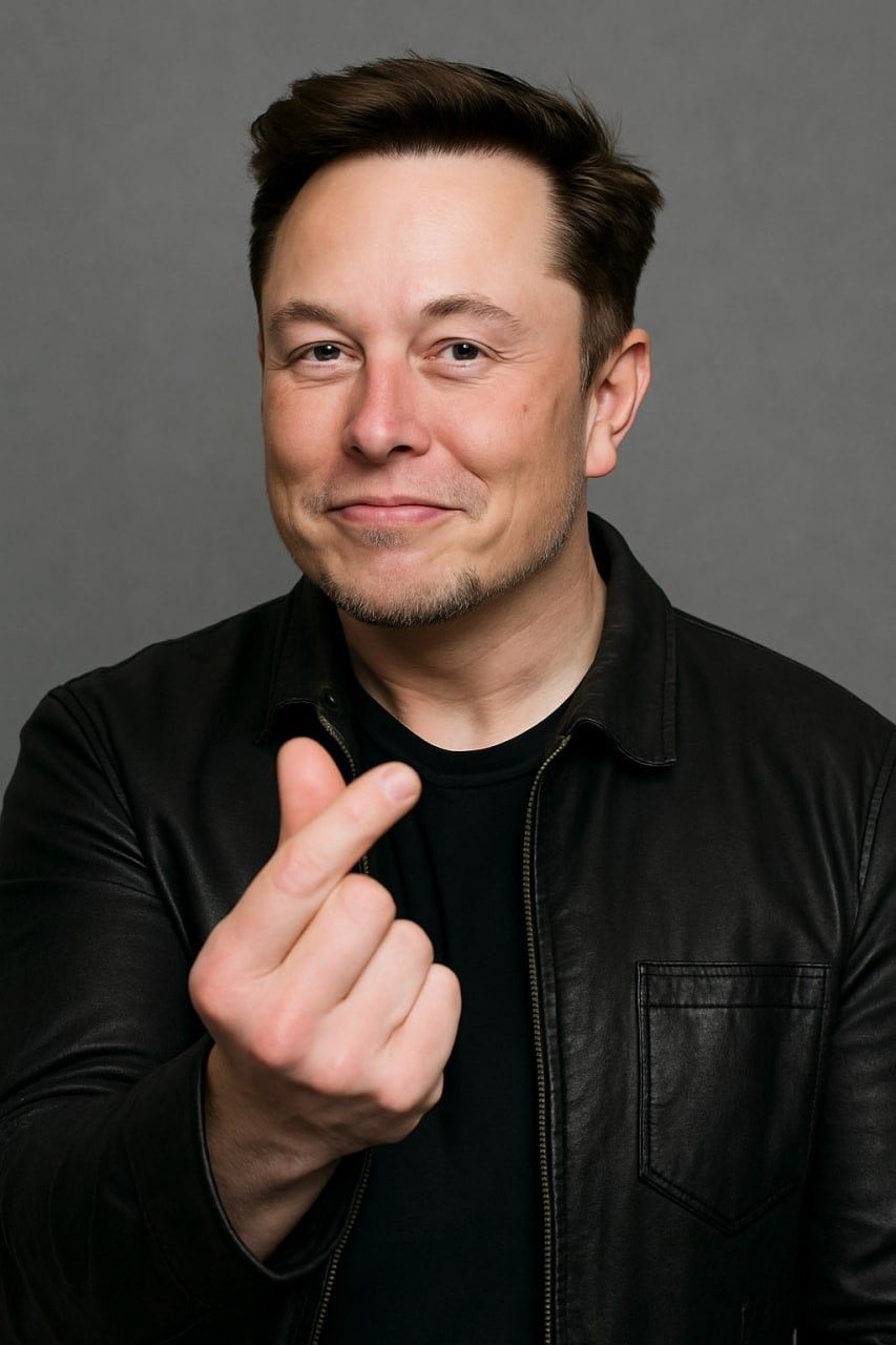 Elon Musk Black Leather Jacket — Zipper Closure, Shirt-style Collar
