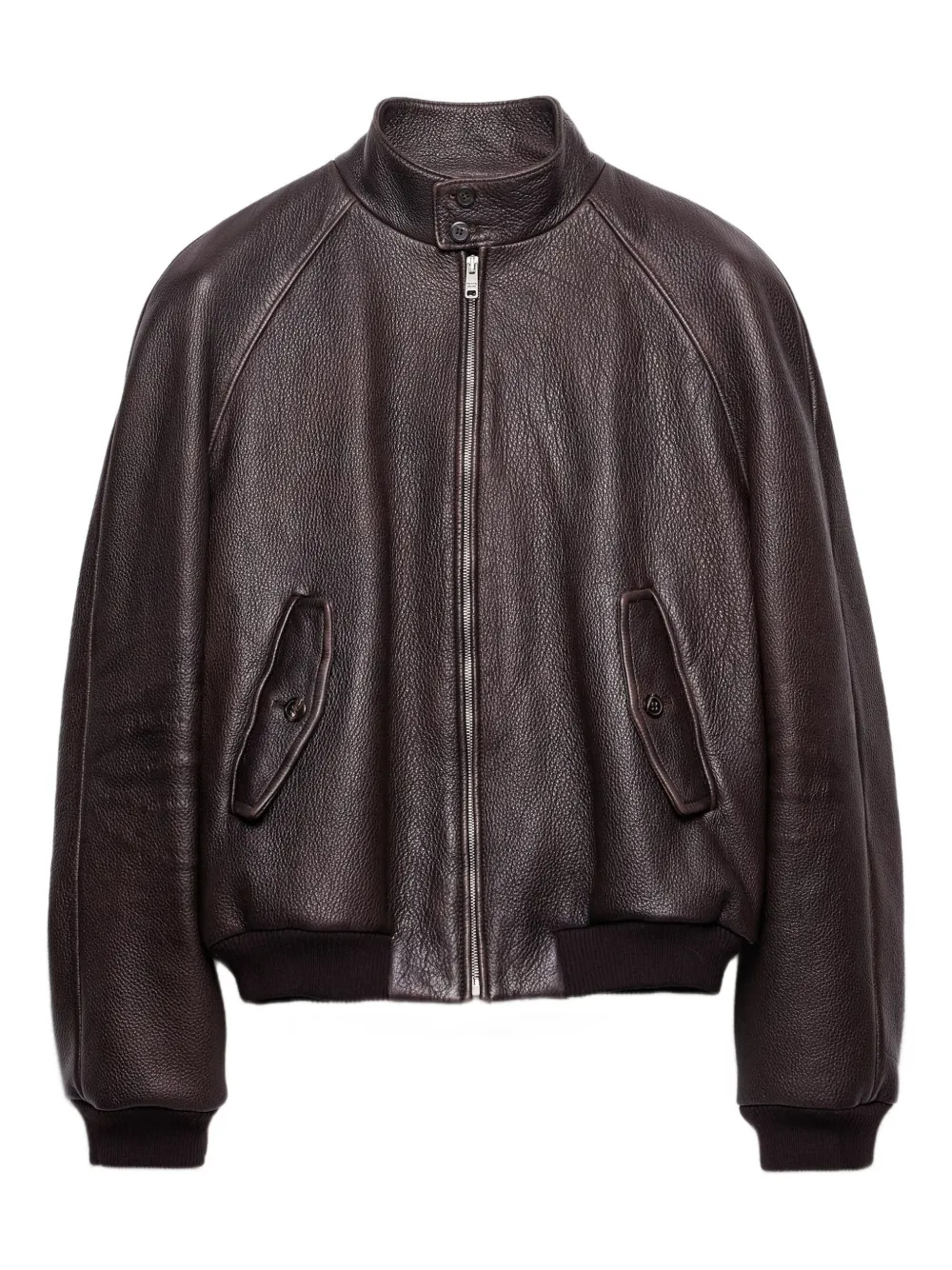 Prada leather bomber jacket