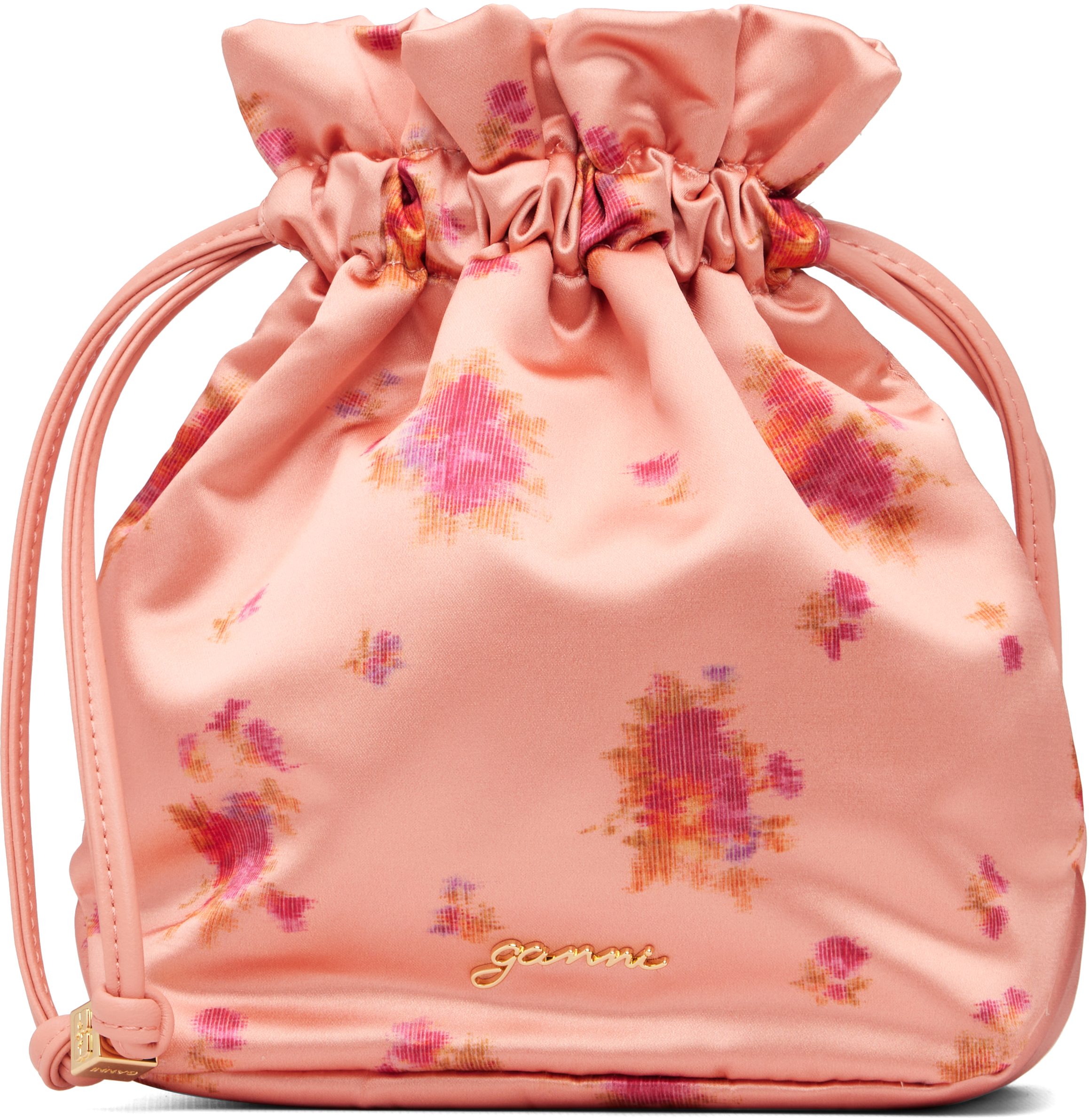 GANNI Pink Printed Nylon Pouch