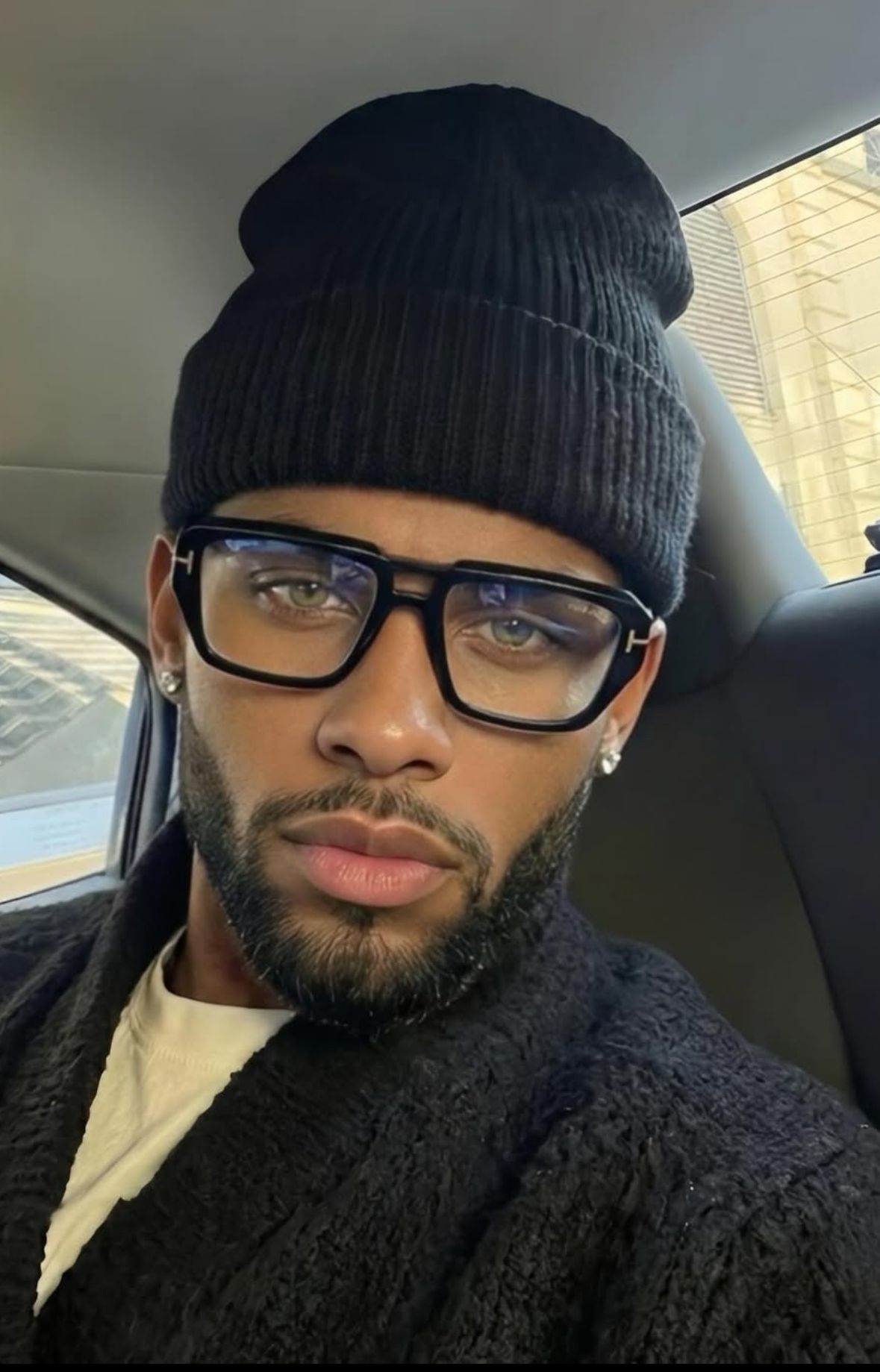 Tom Ford Black Eyeglasses — Thick Black Frame, Square Silhouette