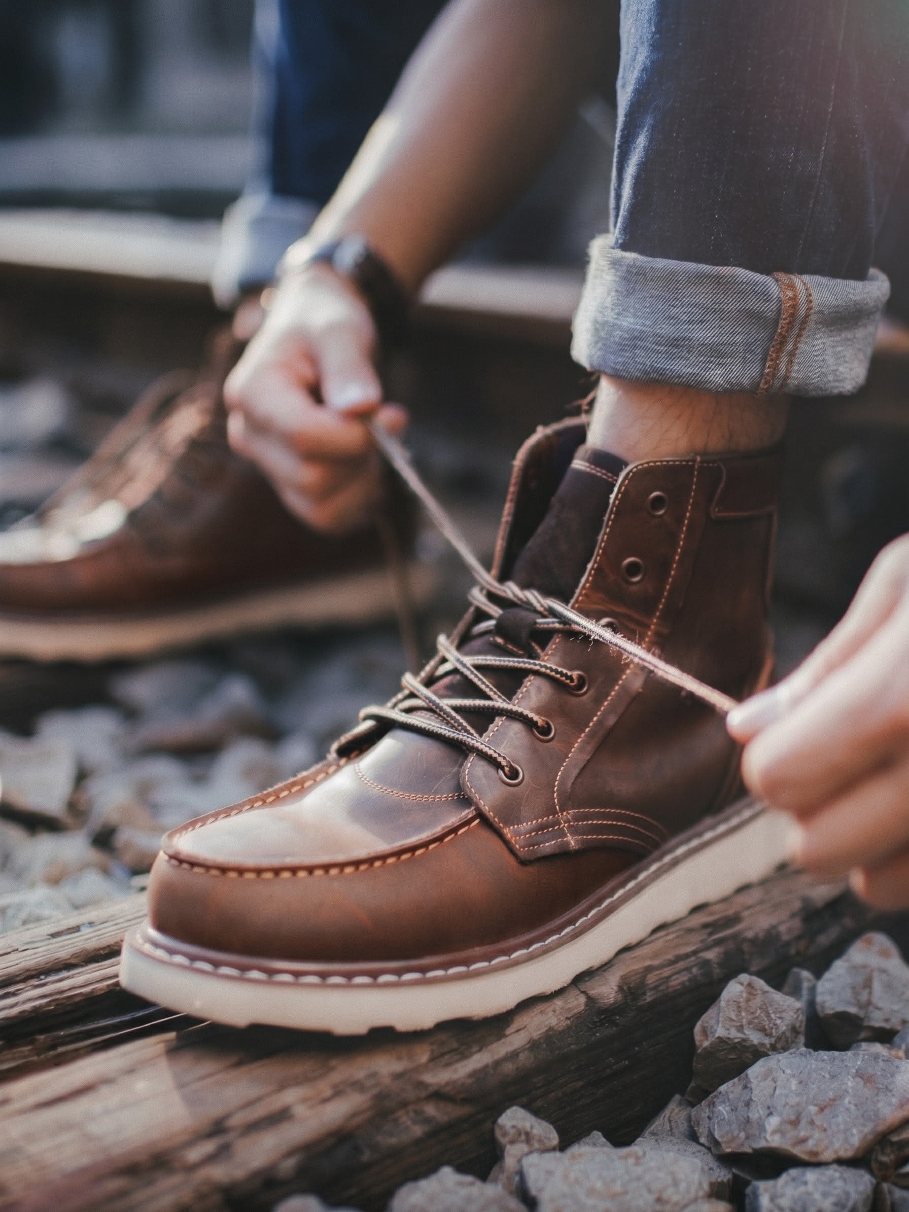 Fleece-lined Lace-up Work Boots