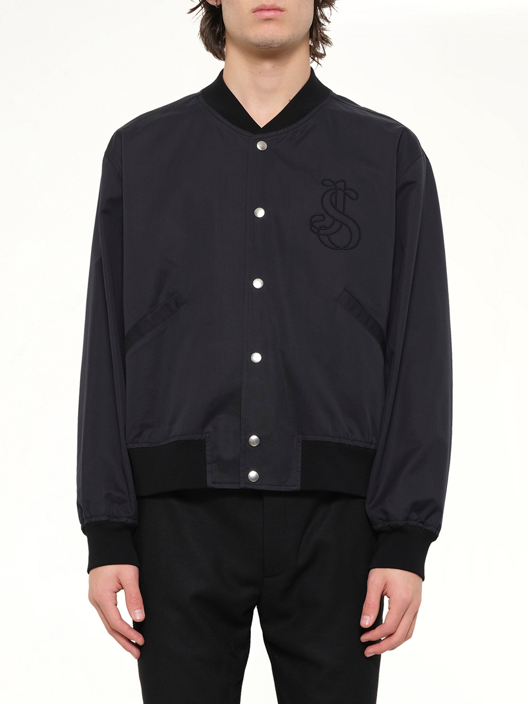 JIL SANDER Blouson 130 with Embroidery in Black