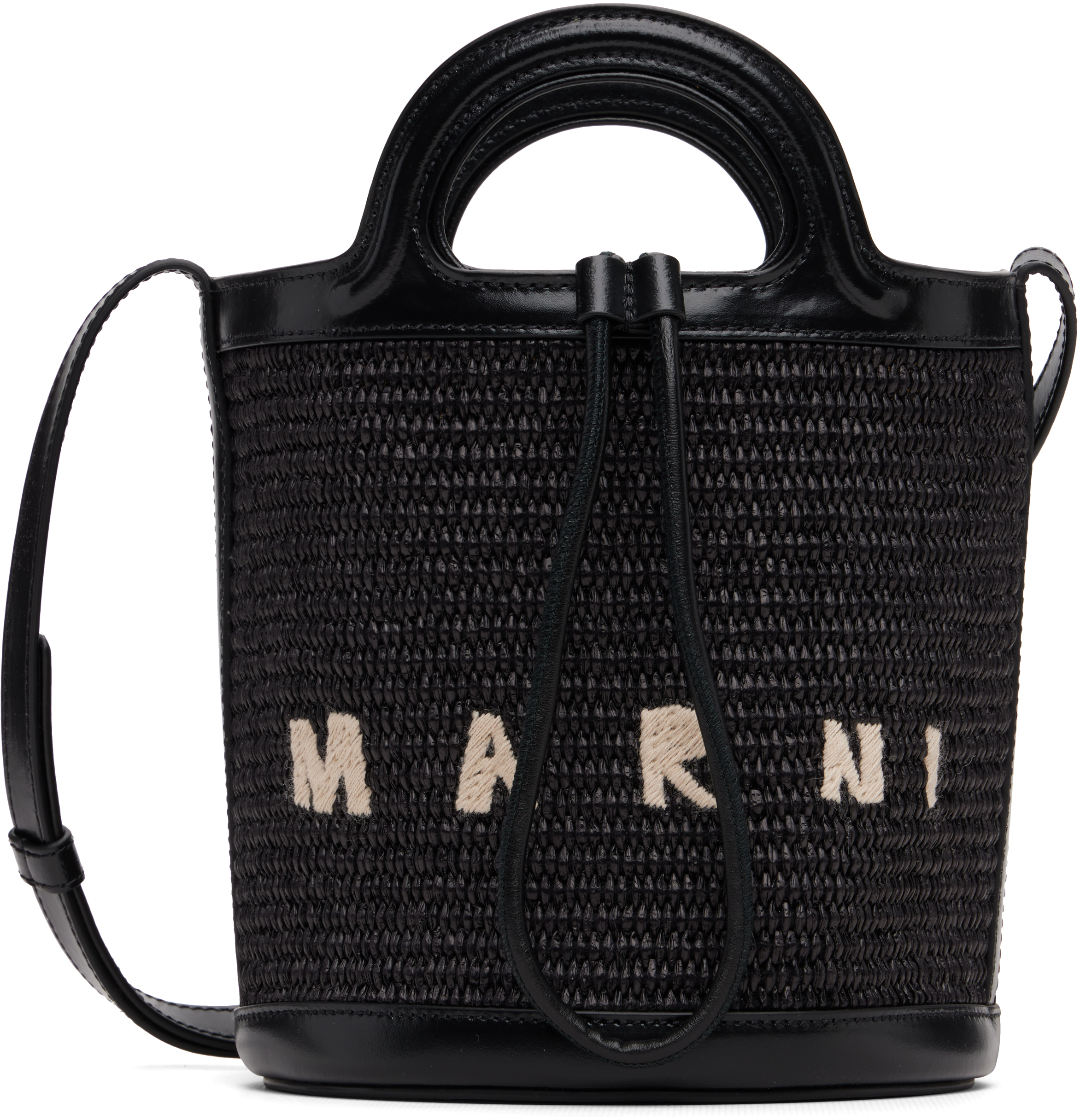 Marni Black Tropicalia Small Bucket Bag
