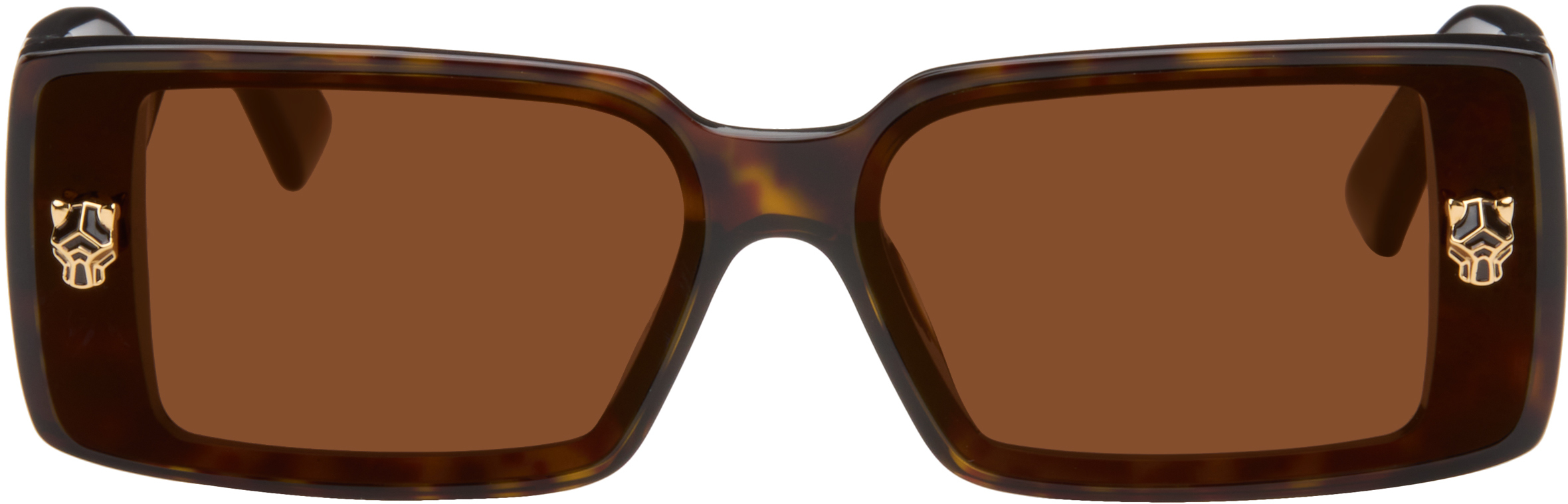 Cartier Brown 'Panthère de Cartier' Sunglasses