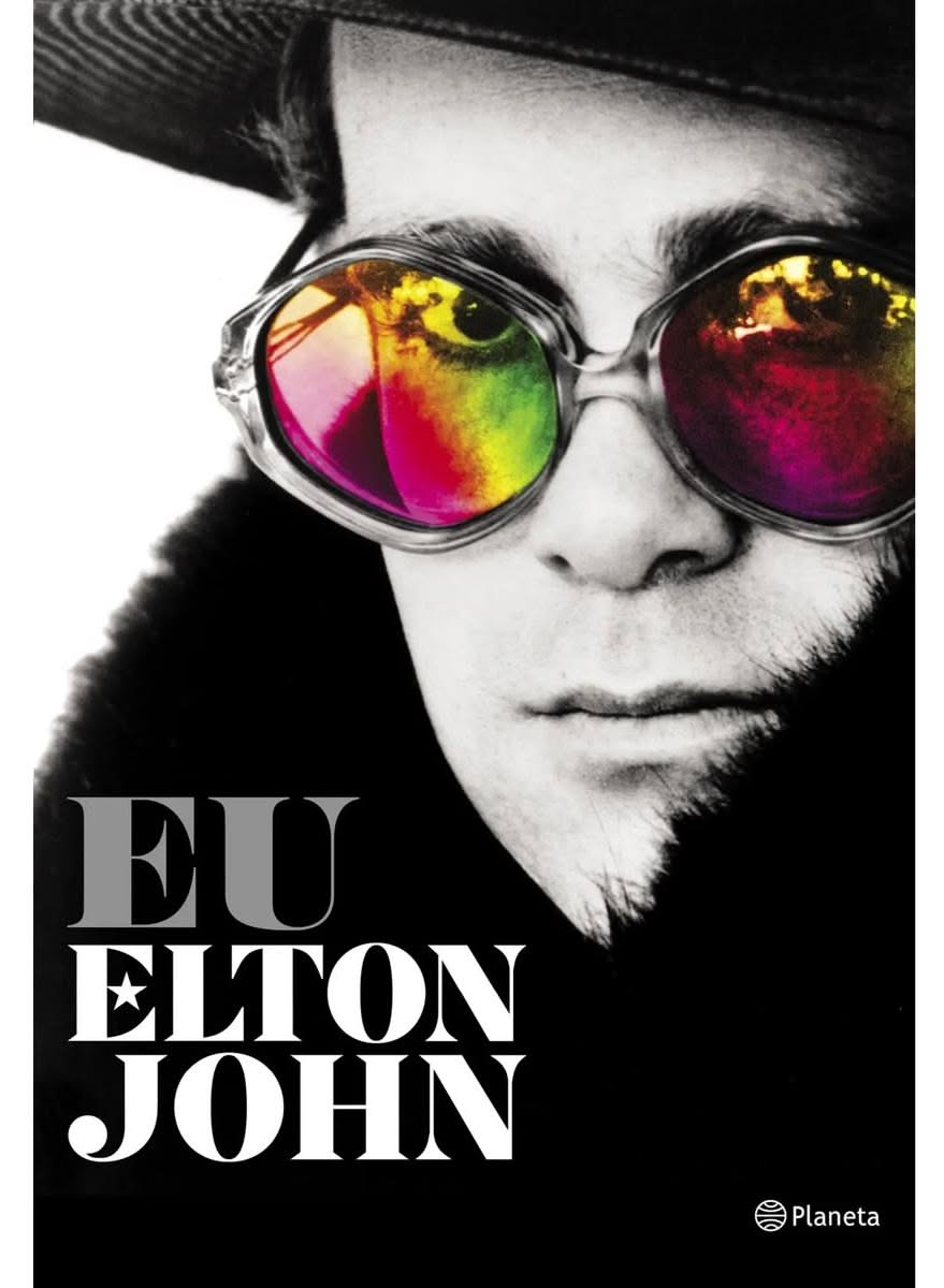 Elton John Clear Frame, Rainbow Lenses Sunglasses — Rainbow Mirrored