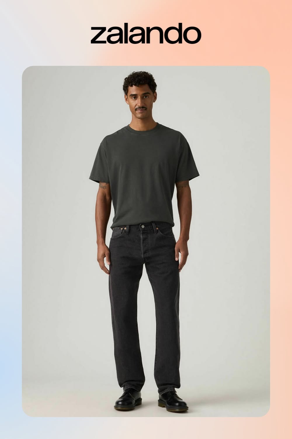 Levi's Faded Black Jeans — Five-pocket Style, Button Fly
