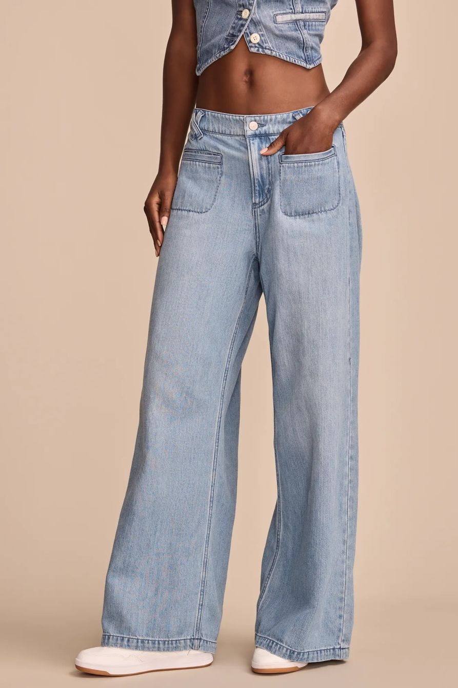 Wide Leg Liquid Denim Luxe Palazzo Wide Leg Liquid Denim Luxe Palazzo