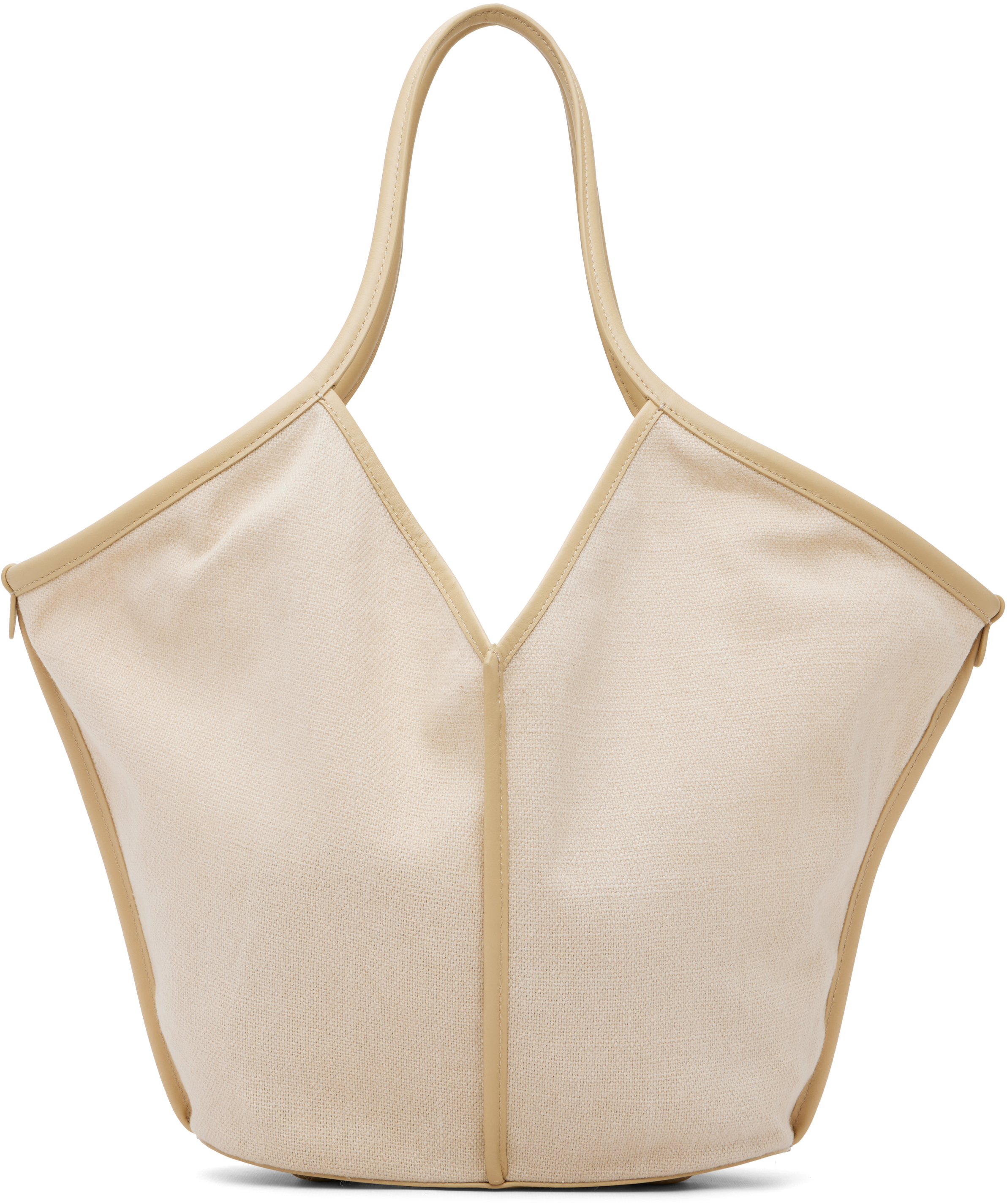 HEREU Beige Calella Soft Linen Tote