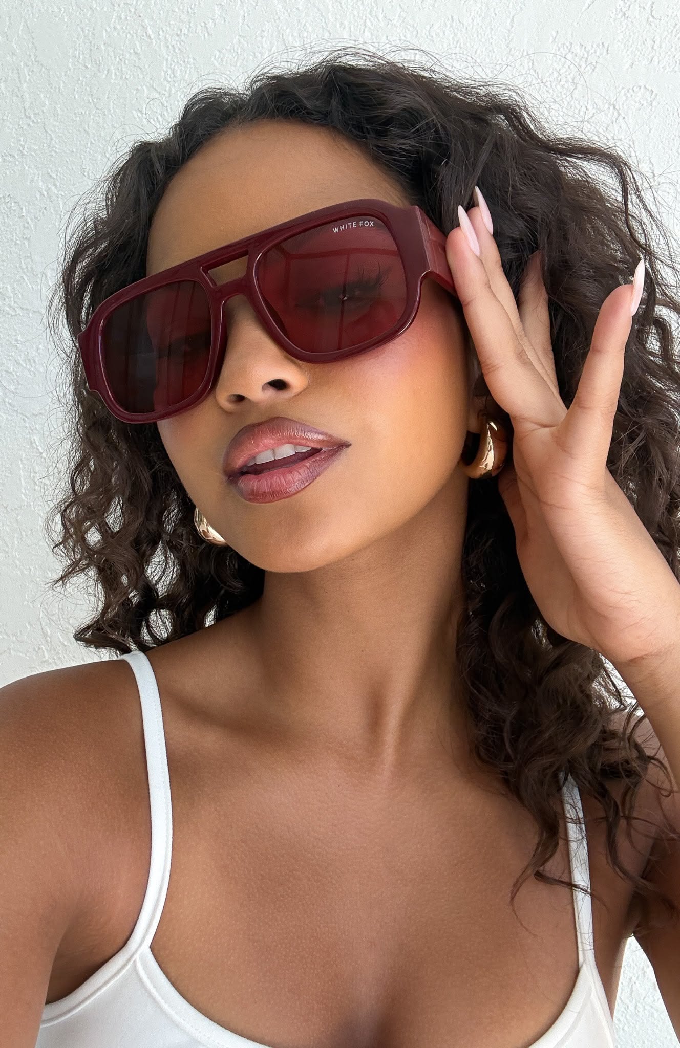Tirza Sunglasses Burgundy - One Size