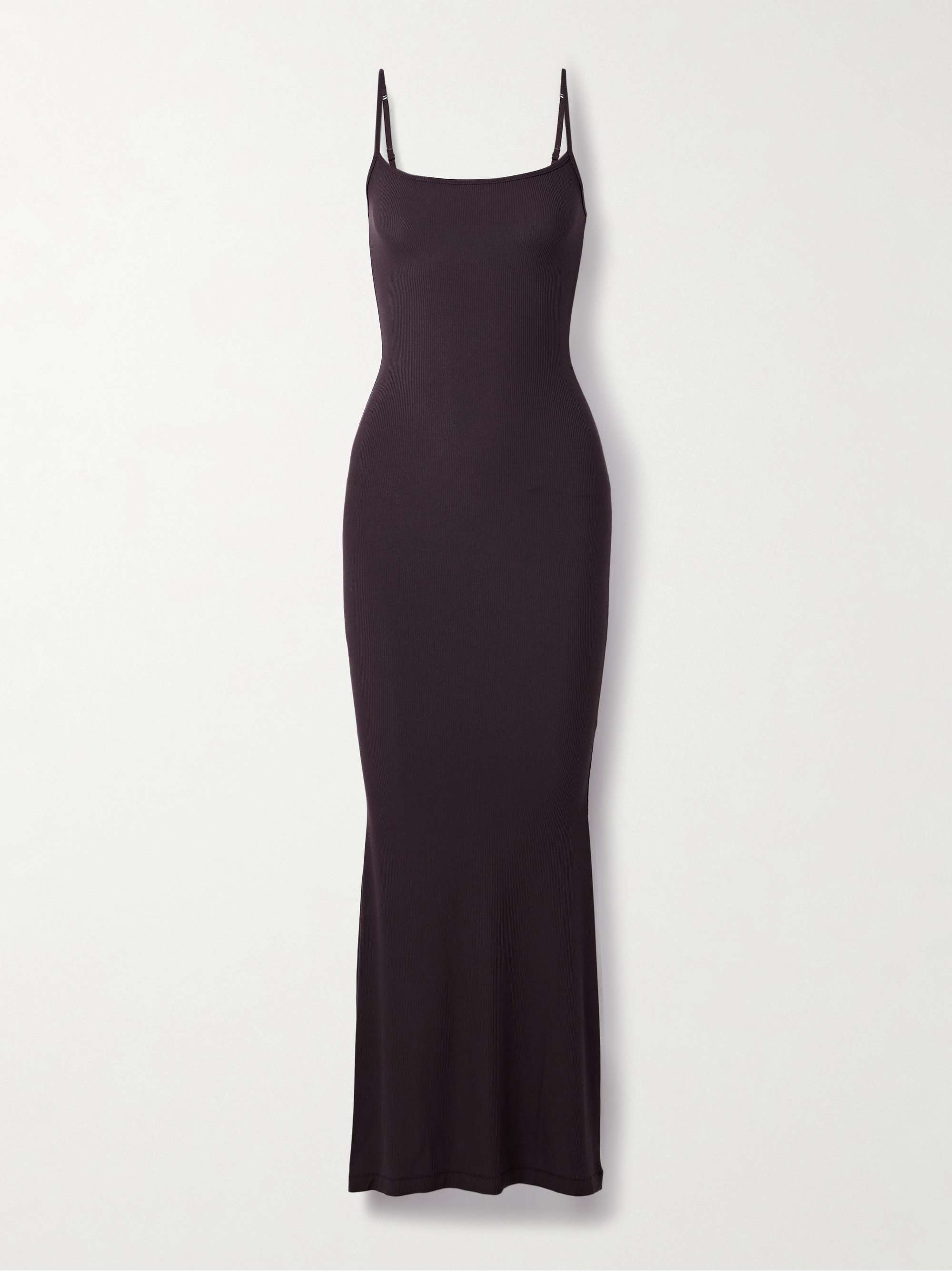 SKIMS Soft Lounge Ribbed Long stretch-modal slip dress - Phoenix