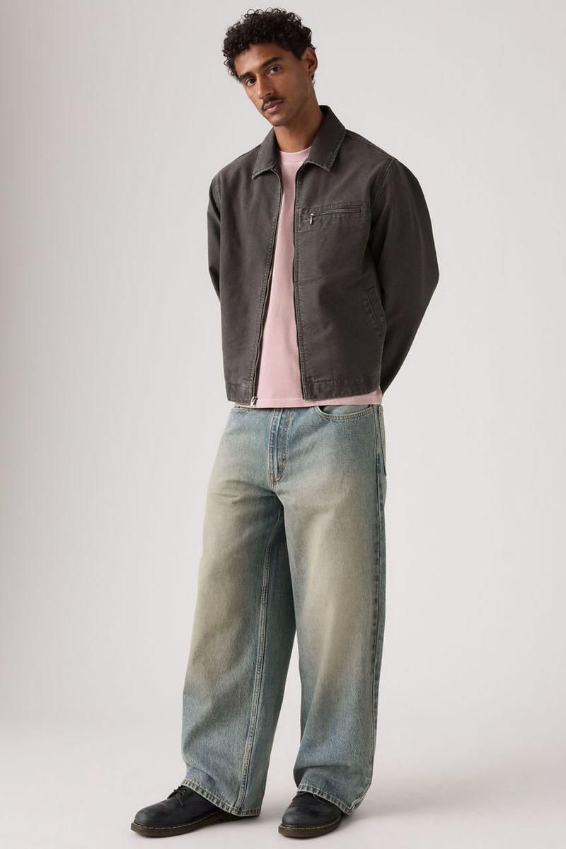 Streetwear Light Vintage Wash Blue Extra Baggy Jeans — Medium Wash
