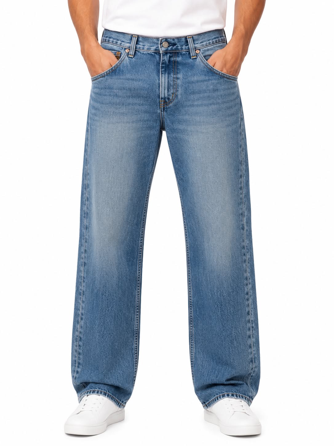 Levi's Light Wash Blue Jeans — Five-pocket Style, Button Fly