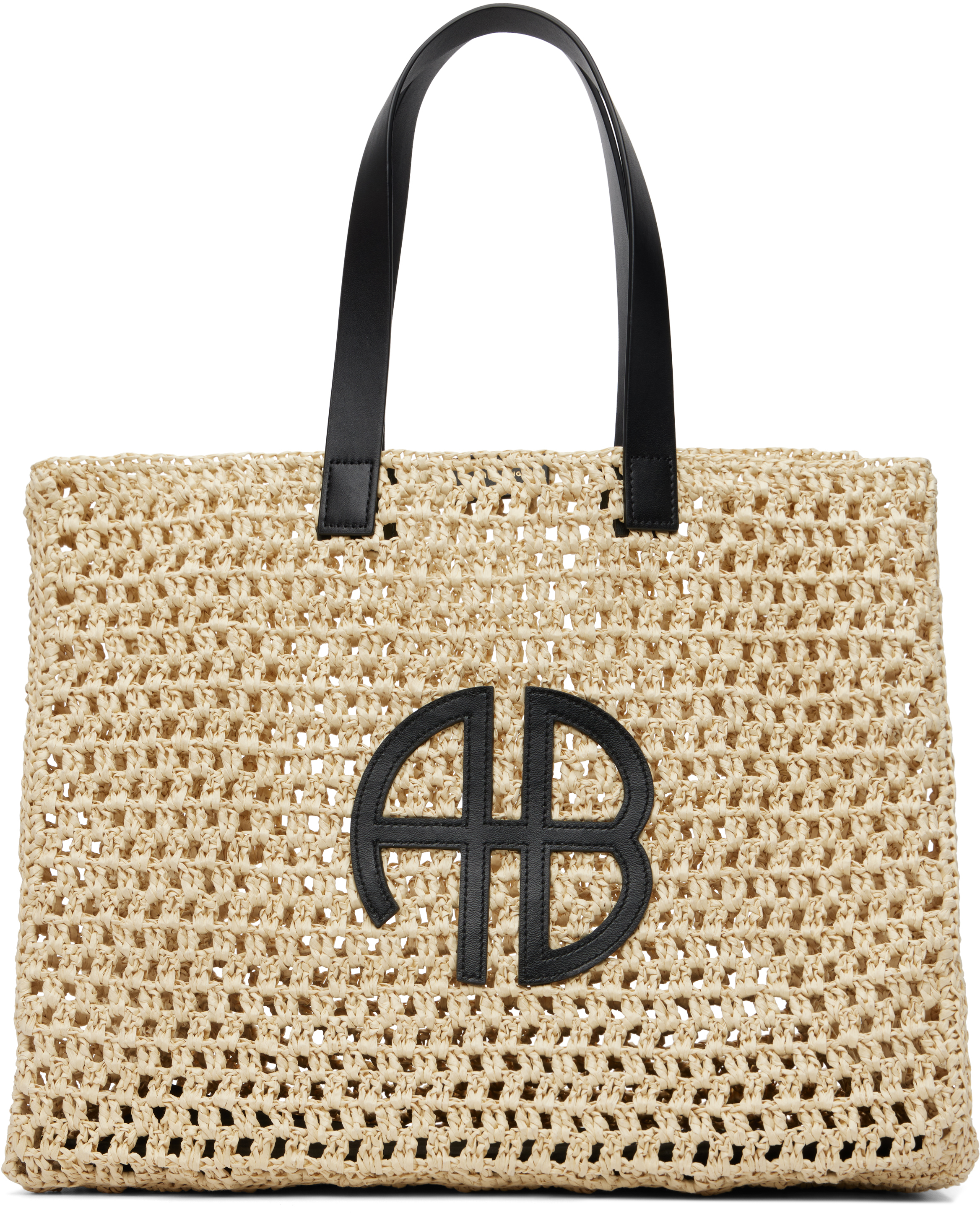 ANINE BING Beige Large Rio Tote