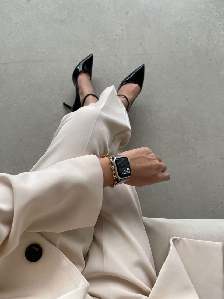 Minimalist Cream Trousers — High-waisted, Pressed Center Creases