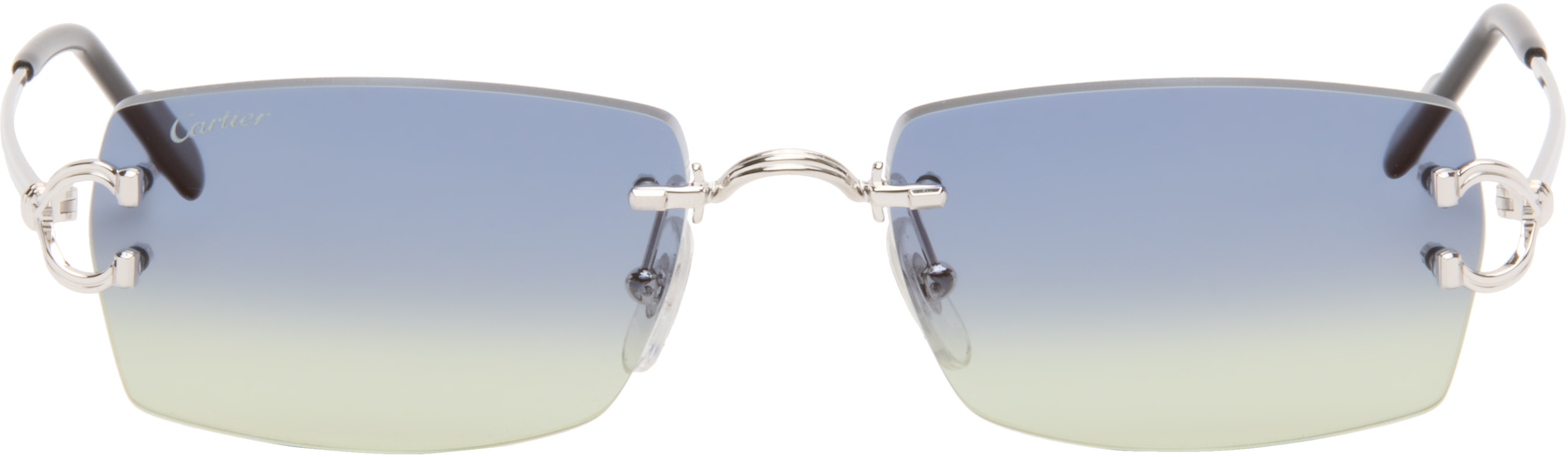 Cartier Silver Classic C Motif Sunglasses