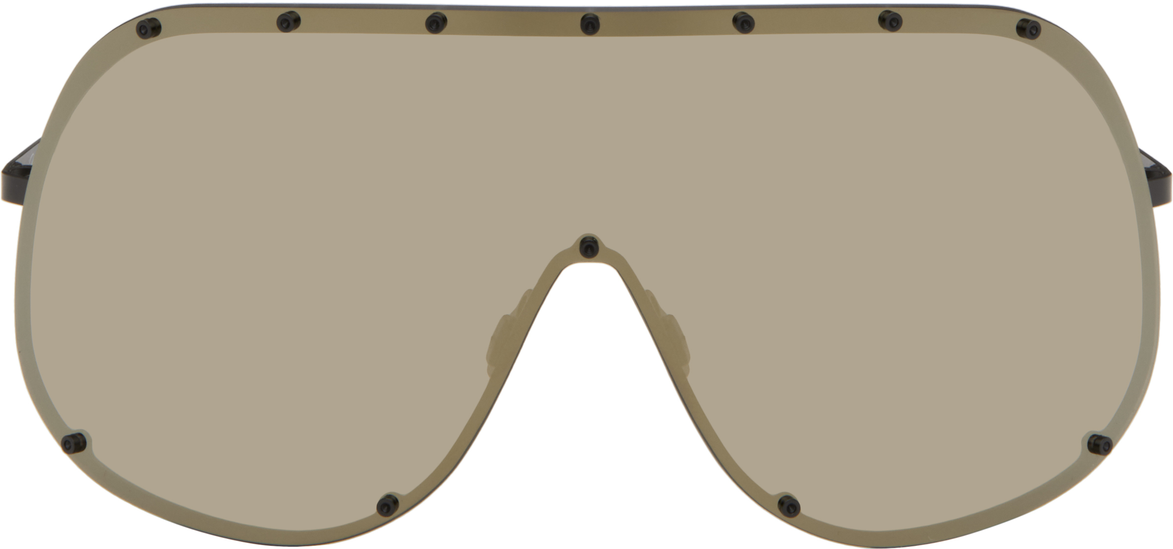 Rick Owens Black Temple Mask Sunglasses
