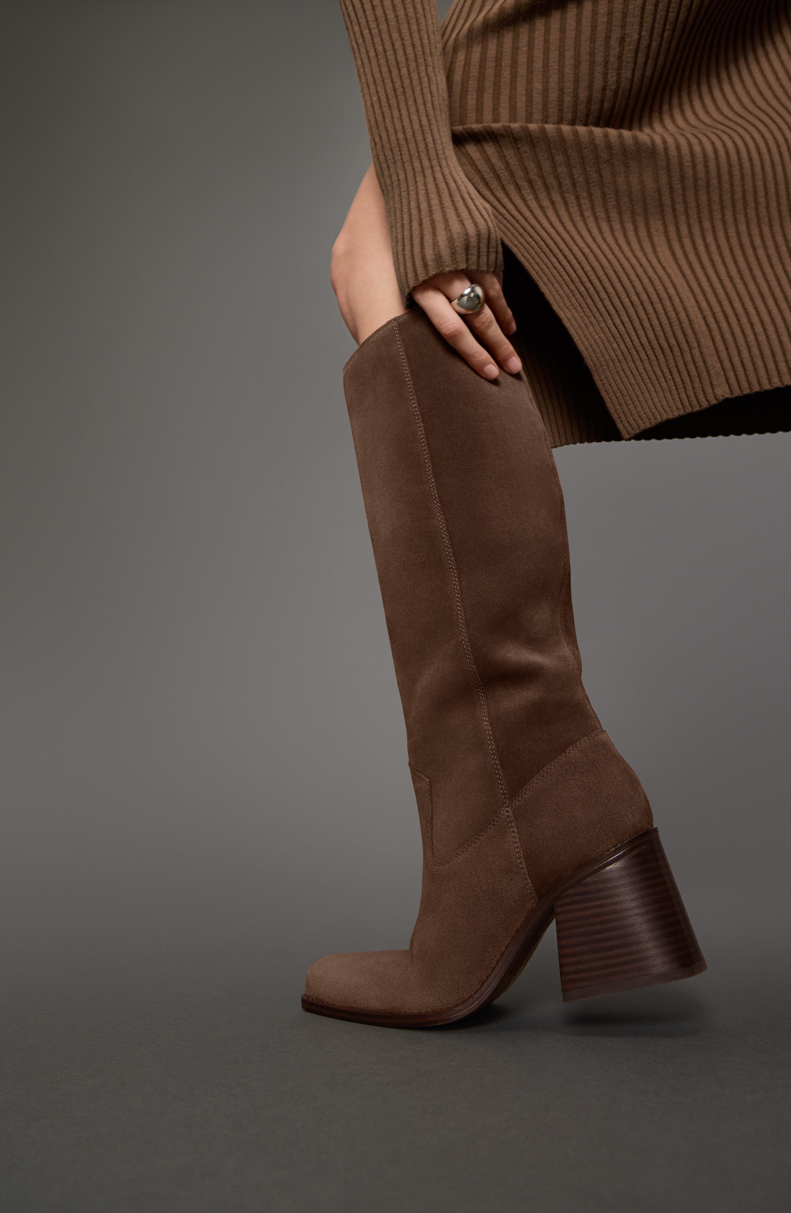 Vince Camuto Toasted Taupe Knee High Boots — Knee High, Squared Toe