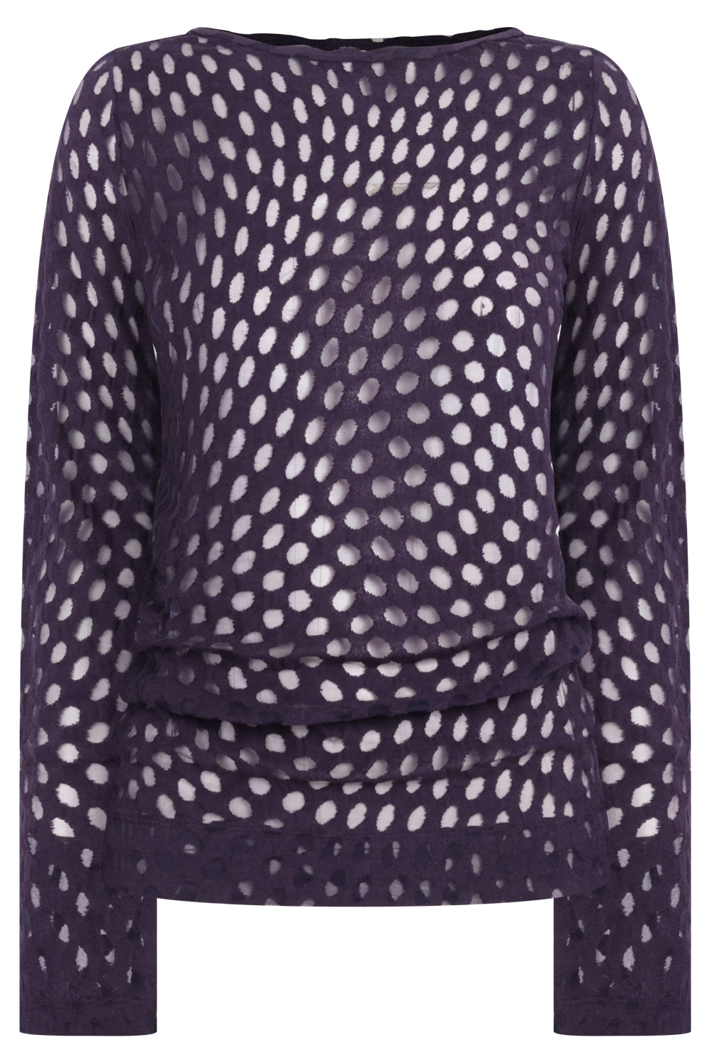 DRIES VAN NOTEN Holletina Polka Dot Top | Dark Purple