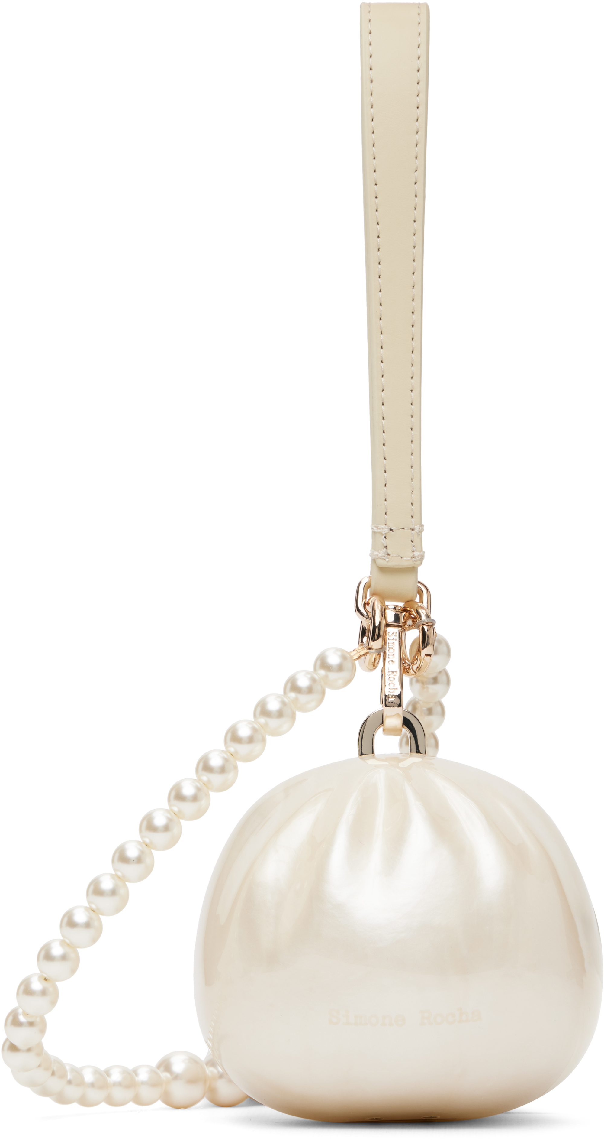 Simone Rocha White Pearl Crossbody Dim Sum Bag