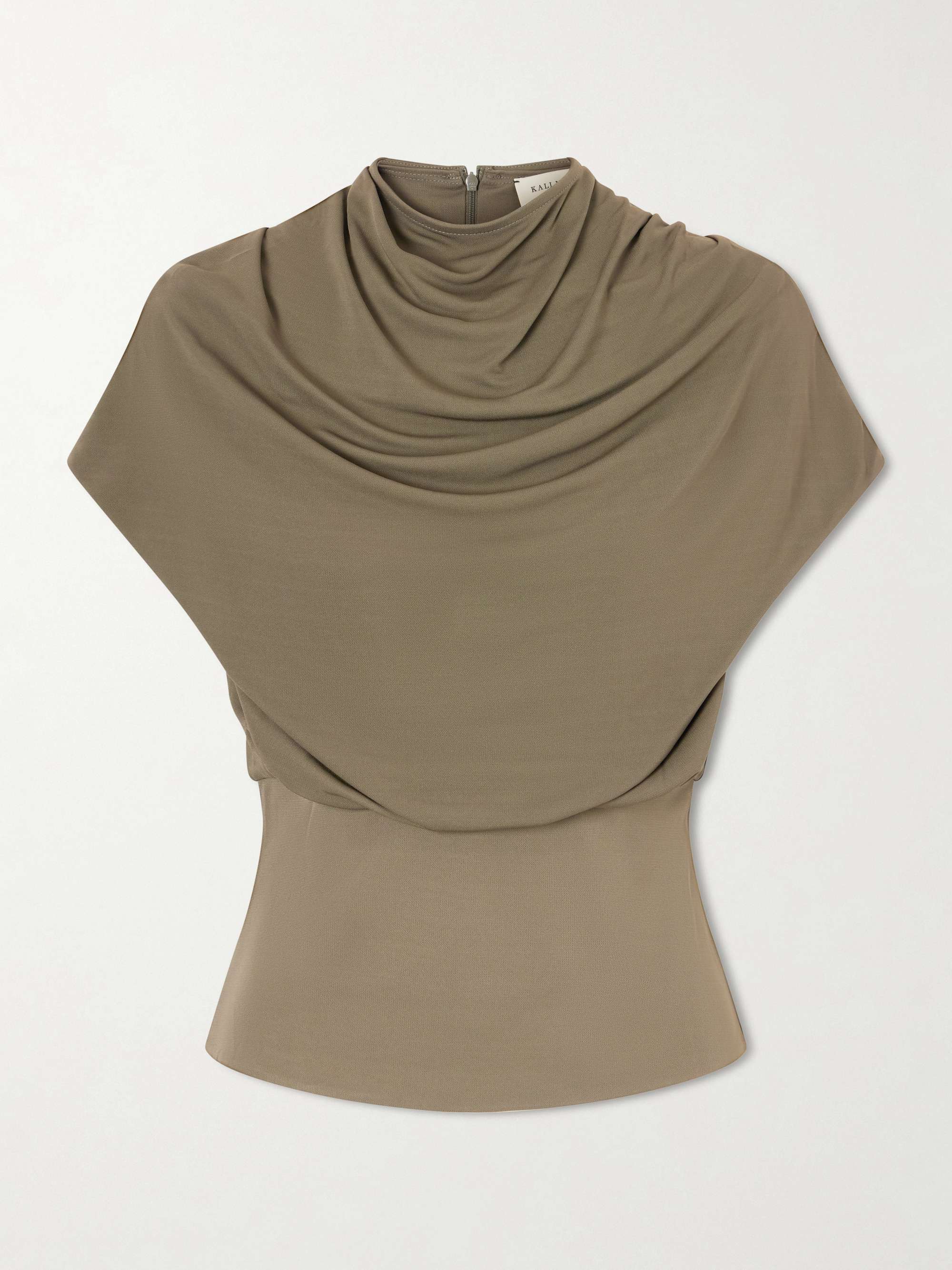 KALLMEYER Jocelyn gathered draped jersey top
