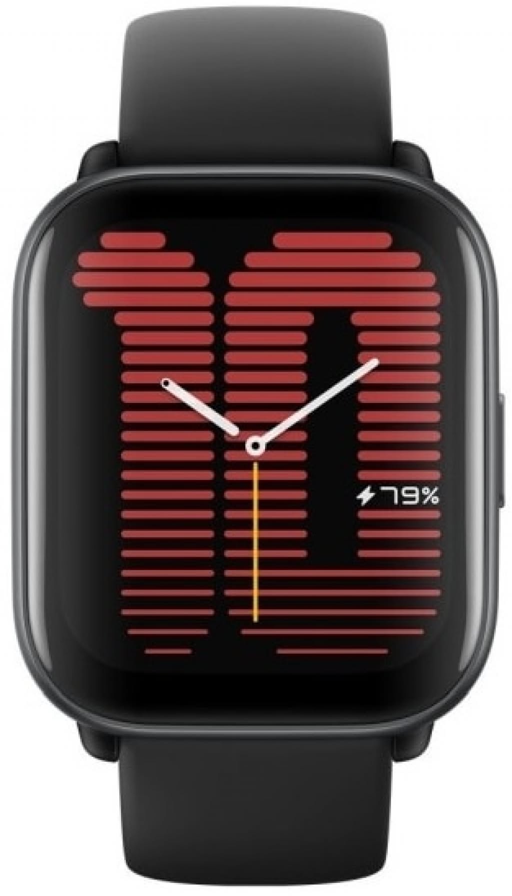 Amazfit Midnight Black Smartwatch — Square Touchscreen Display