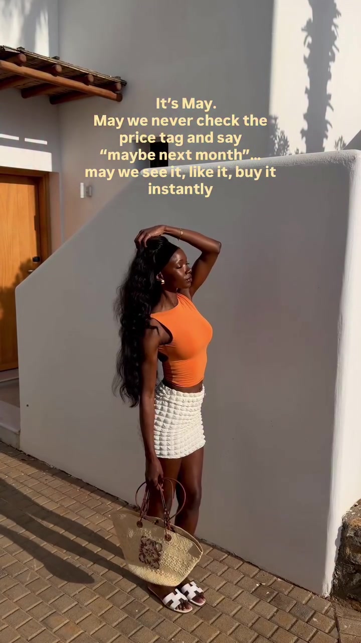Oh Polly Orange One-Shoulder Crop Top with Textured Mini Skirt