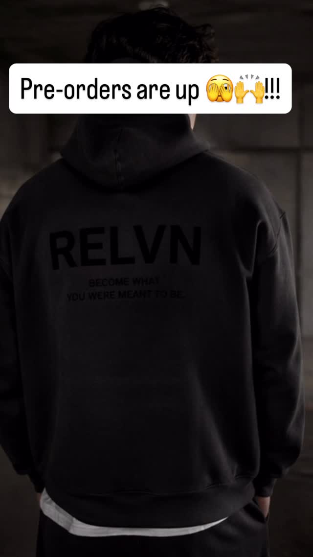 RELVN Black Graphic Hoodie