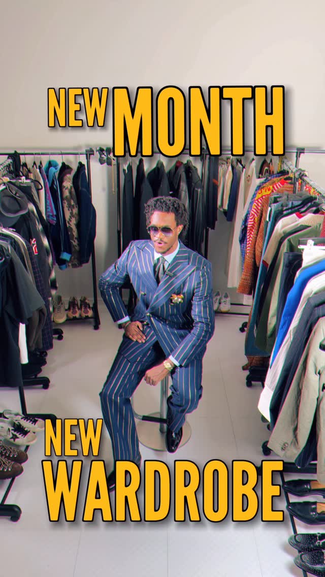 Bill Blass Pinstripe Double-Breasted Suit
