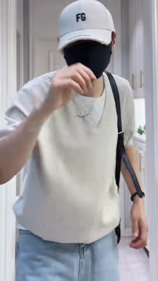 Fear of God Essentials FG Logo Baseball Cap and Light Wash Jeans Outfit