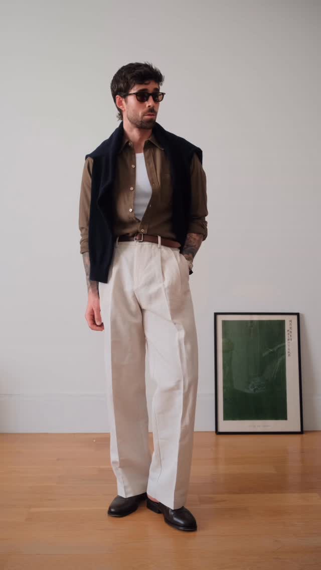 ASOS Brown Shirt & Wide-Leg Trousers Outfit