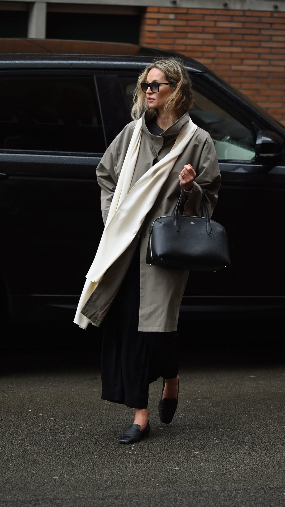 A.P.C. Minimalist Trench Coat Outfit