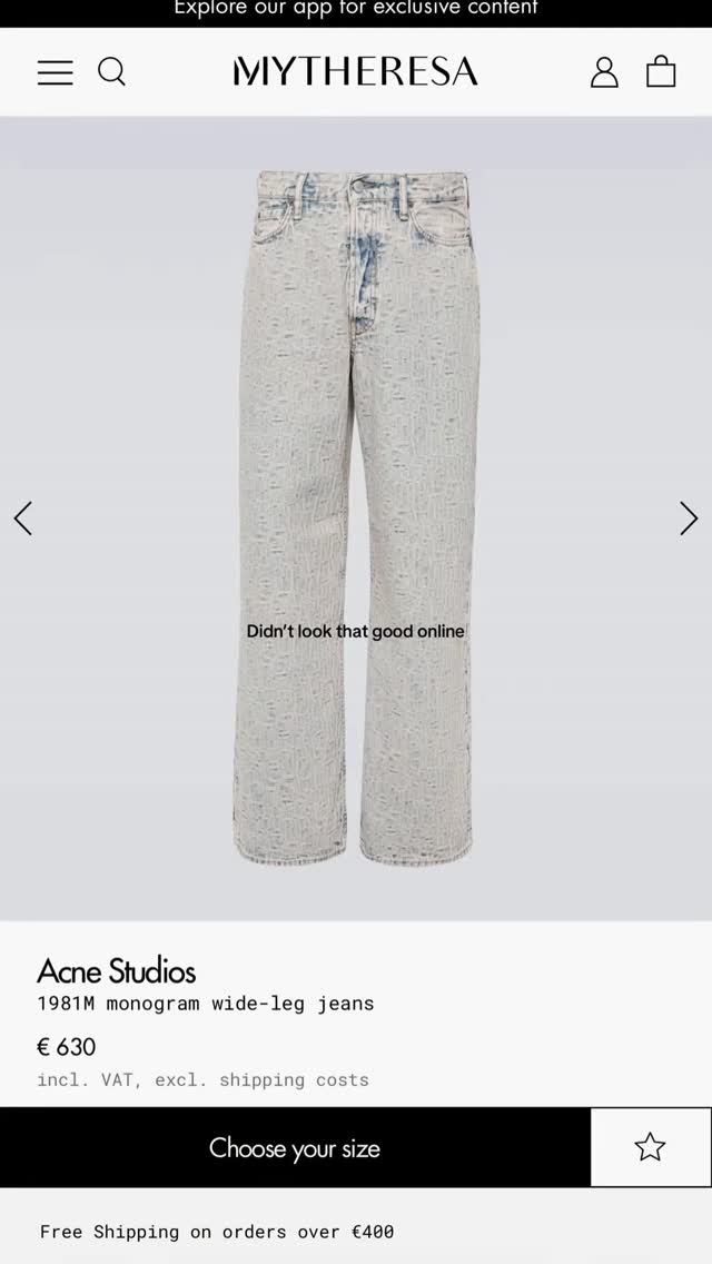 Acne Studios Monogram Wide-Leg Jeans
