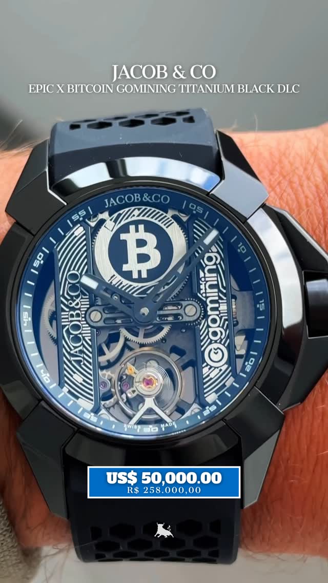Jacob & Co. Epic X Bitcoin GoMining Titanium Black DLC Watch