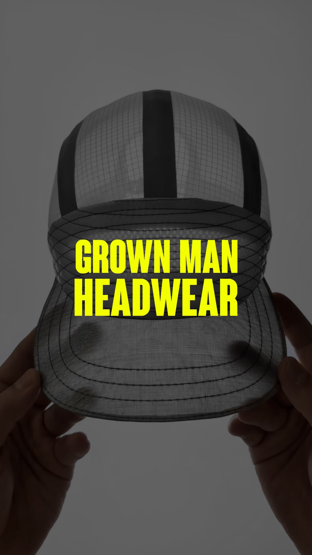 Sporty Light Grey and Black Cycling Cap — Flexible Brim, Panel