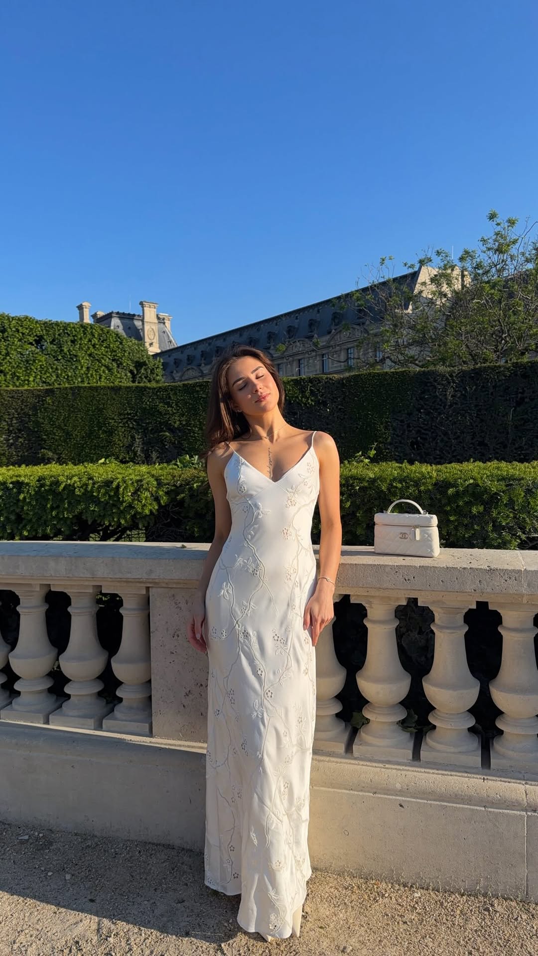Needle & Thread Embroidered Slip Maxi Dress