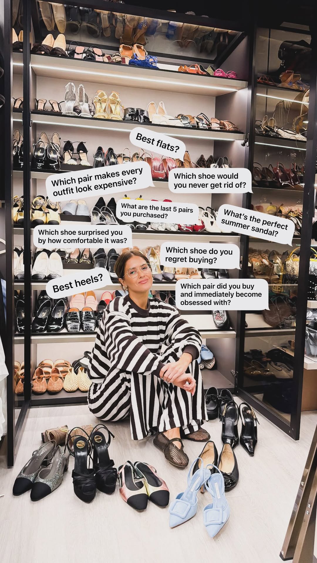 Chanel Striped Knit Loungewear Set
