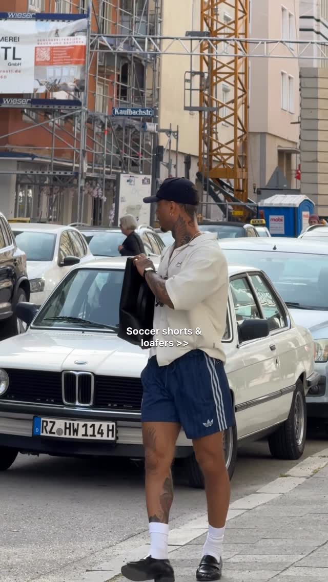 Adidas Adidas Soccer Shorts with Loafers
