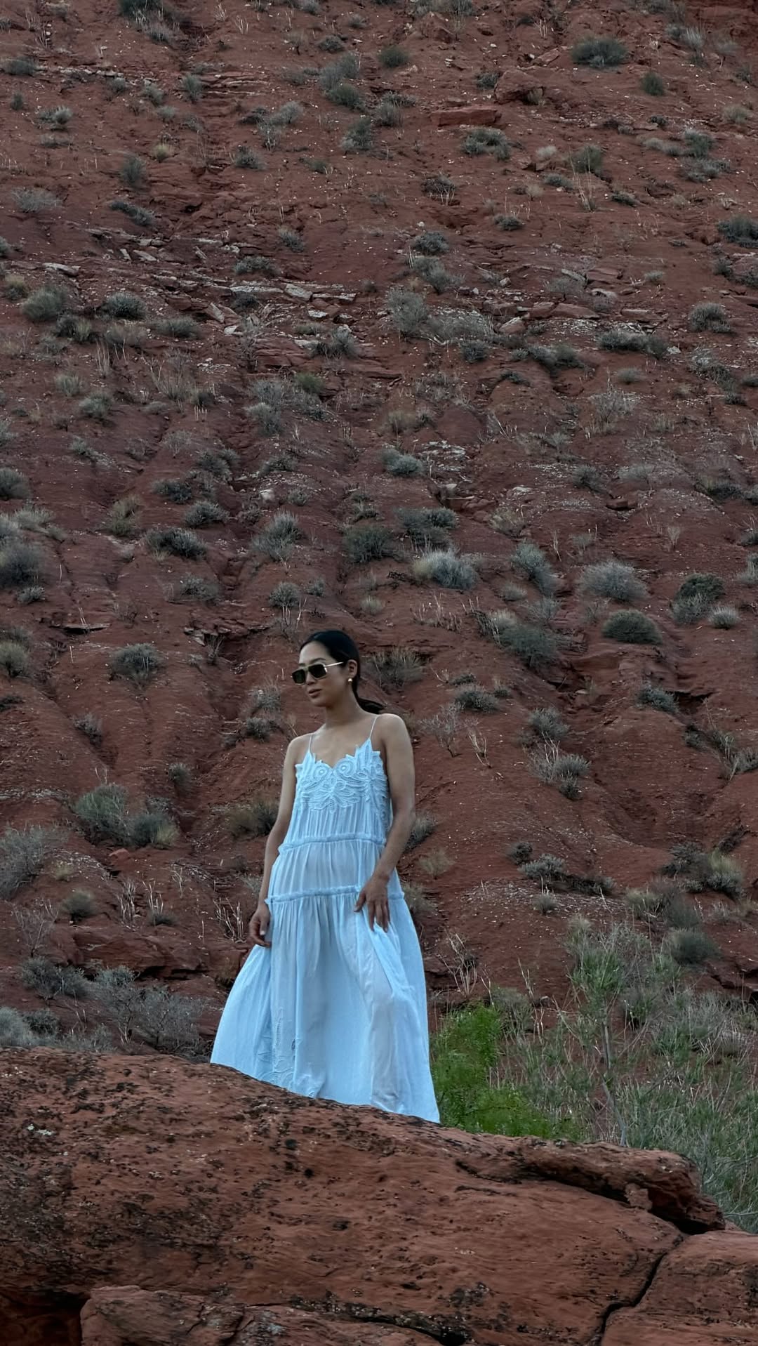 Net-a-Porter Light Blue Lace Trim Maxi Dress