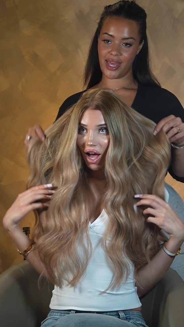 Nuud Hair 24-inch Wavy Blonde Hair Extensions