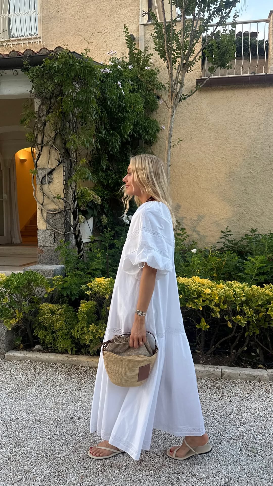 Joslin Studio White Tiered Midi Dress
