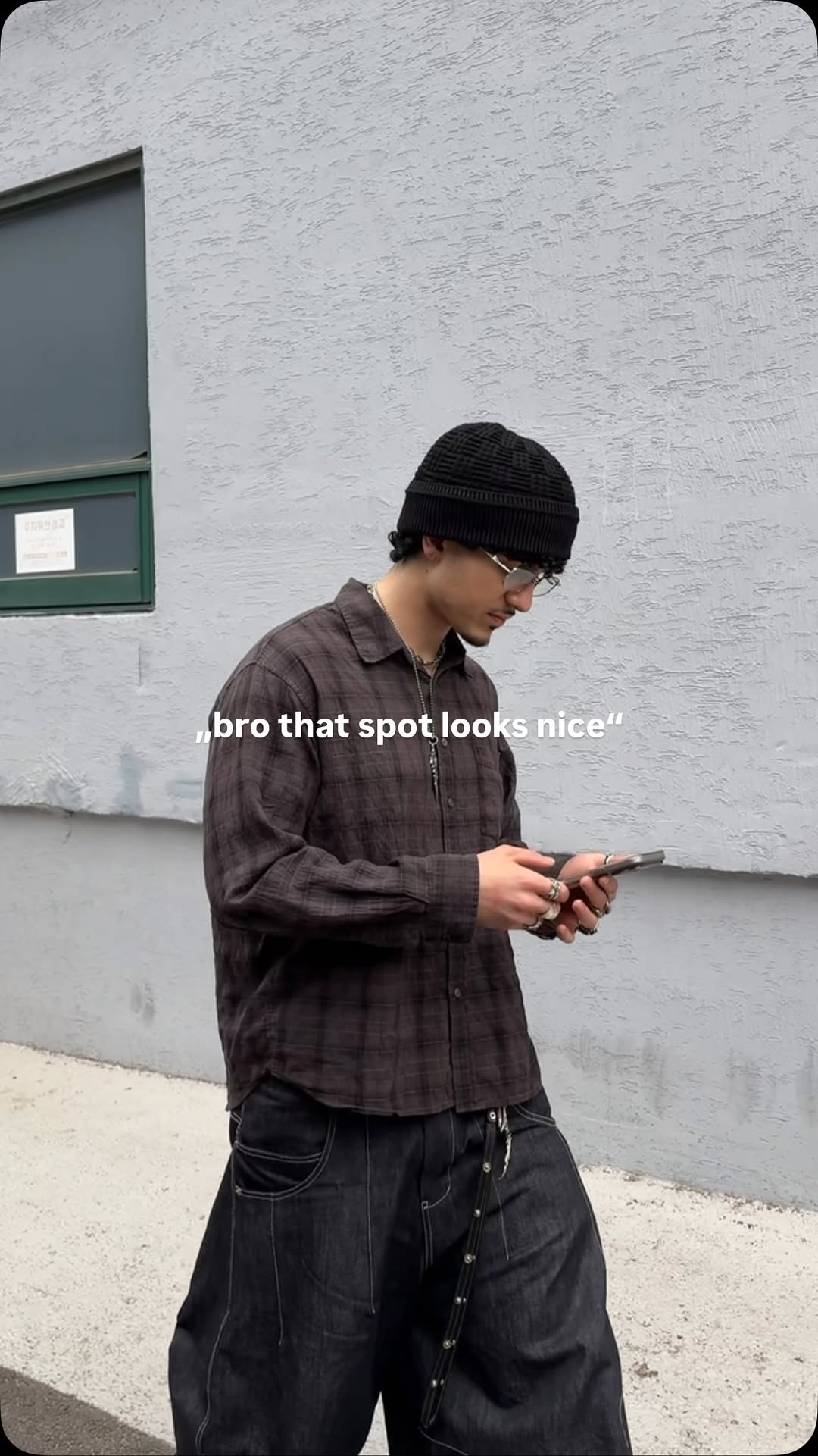 Streetwear Dark Brown Button-up Shirt — Button-down Front, Long